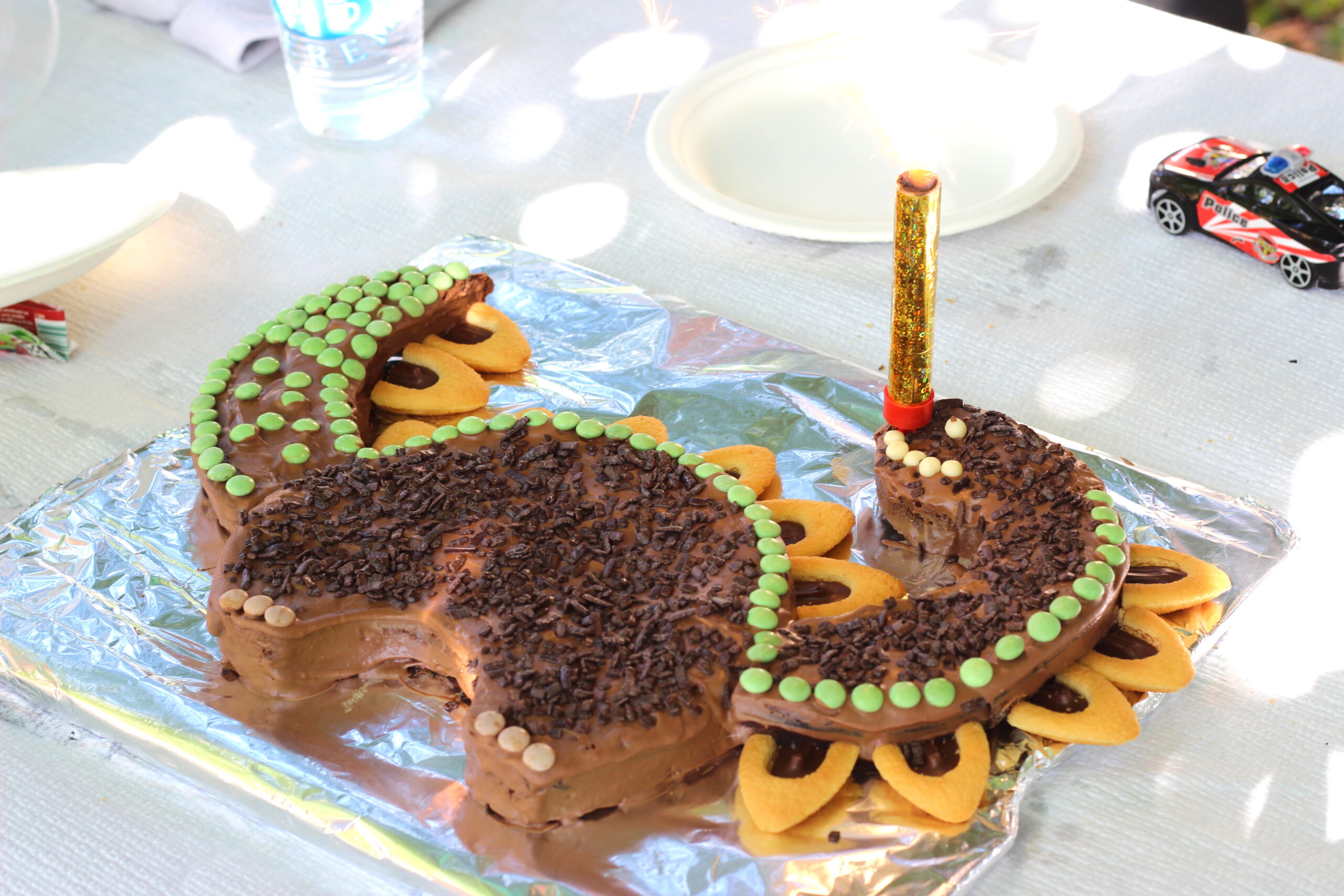 Décoration gâteau anniversaire dinosaure - Pic